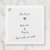 ミニマリストのスクリプト書の手タイポグラフィ結婚の フェイバータグ (正面)