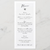 ミニマリストのスクリプト書の手タイポグラフィ結婚の メニュー (正面)