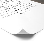 ミニマリストのスクリプト結婚誓約書 w/ フォト アーチ ポスター (角)