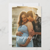 ミニマリストのスクリプト2 – 写真超音波妊娠 案内状 (正面)