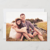 ミニマリストのスクリプ結婚ト写真 セーブザデート (裏面)