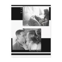 ミニマリストのストライプ ブラック＆ホワイト ウェディング