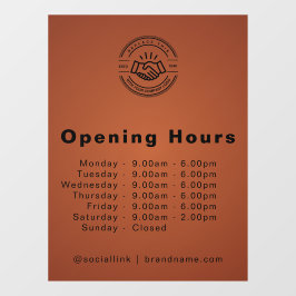 ミニマリストのスモールビジネスネーム ブランディング オープンタイムズ ウィンドウサイン