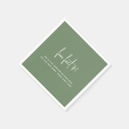 ミニマリストのセージモダング結婚リーン スタンダードカクテルナプキン (角)