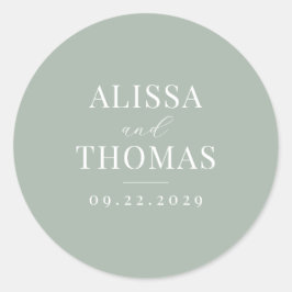 ミニマリストのセージモダング結婚リーン ラウンドシール