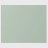 ミニマリストのセージ緑のプレーン無地のカラー ラッピングペーパー (フラット)