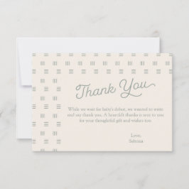 ミニマリストのセージ緑のボホ サンキューカード