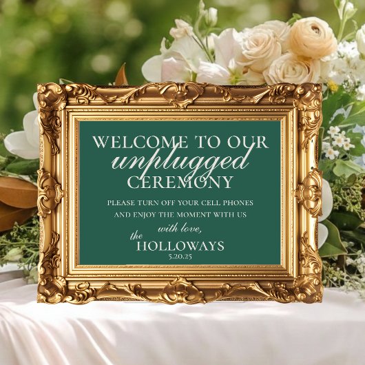 ミニマリストのセージ・グリーン結婚プラグ抜き式 ポスター