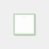 ミニマリストのセージ・グリーン2モノグラ縁どム ポストイット (正面)