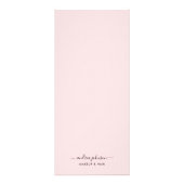 ミニマリストのソフトピンク サービスメニュー価格表 ラックカード (裏面)