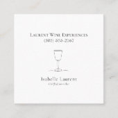 ミニマリストのソムリエ・ワイン専門家 コーリングカード (正面)