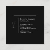 ミニマリストのソムリエ・ワイン専門家 コーリングカード (裏面)