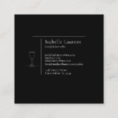 ミニマリストのソムリエ・ワイン専門家 スクエア名刺 (裏面)