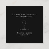 ミニマリストのソムリエ・ワイン専門家 スクエア名刺 (正面)