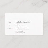 ミニマリストのソムリエ・ワイン専門家 名刺 (裏面)