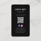 ミニマリストのソーシャルメディアQrコードと私たちと接続 名刺 (正面)