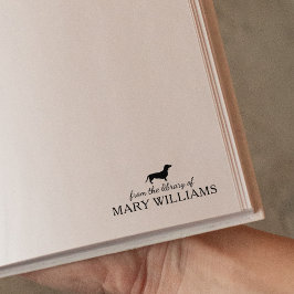 ミニマリストのダシュント・ドッグ、図書室 ラバースタンプ