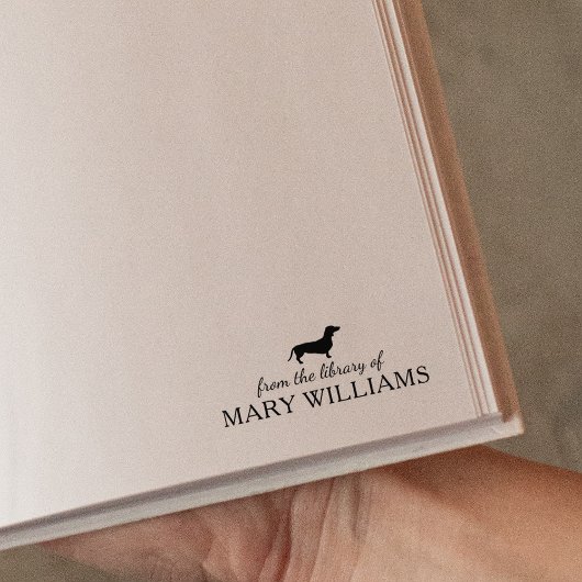 ミニマリストのダシュント・ドッグ、図書室 ラバースタンプ