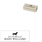 ミニマリストのダシュント・ドッグ、図書室 ラバースタンプ (押印)