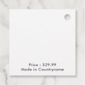 ミニマリストのダスティピンクのビジネス会社のカスタムロゴ フェイバータグ (裏面)