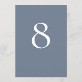 ミニマリストのダスティブルーテーブル番号 (裏面)