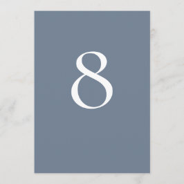 ミニマリストのダスティブルーテーブル番号