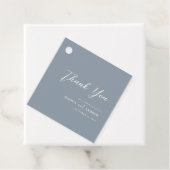 ミニマリストのダスティブルー&ホワイトシンプル・結婚 フェイバータグ (インサイチュ)