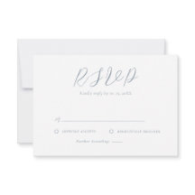 ミニマリストのダスティブルー&ホワイトシンプル・結婚