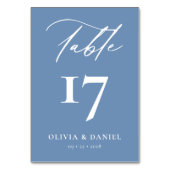 ミニマリストのダスティモダンブ結婚ルー テーブルナンバー (裏面)