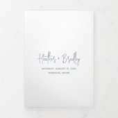 ミニマリストのダスティモダンブ結婚ルー 三つ折り招待状 (カバー)