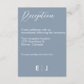 ミニマリストのダスティ結婚ブルー エンクロージャーカード (正面)