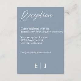 ミニマリストのダスティ結婚ブルー エンクロージャーカード