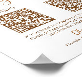 ミニマリストのダブル卒業大学ファンドQRコード ポスター (角)