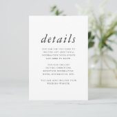 ミニマリストのダークグレーとホワイト結婚の詳細 エンクロージャーカード (スタンド正面)