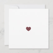 ミニマリストのダークネイビー&ブルゴーニュ日付を保存 招待状 (裏面)