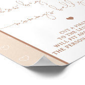 ミニマリストのテディベアどのように大きいかママの腹 ポスター (角)