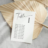 ミニマリストのテーブル番号シーティンググラフシンプルカード 招待状