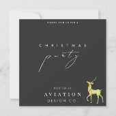 ミニマリストのトインデア企業のークリスマスパーティー 招待状 (正面)