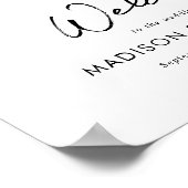 ミニマリストのトロピカルパラダイス結婚の歓迎 ポスター (角)