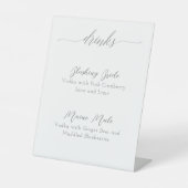 ミニマリストのドリンクの看板、バーの結婚標識、の標識 台座サイン (正面)