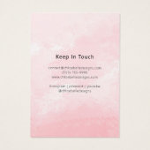 ミニマリストのニュートラルな葉のハートパターンカード (裏面)