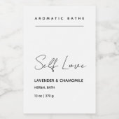 ミニマリストのハーブ風呂ラベル フードラベル (シングルラベル)