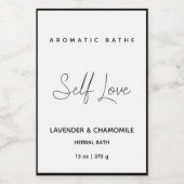 ミニマリストのハーブ風呂ラベル フードラベル (シングルラベル)