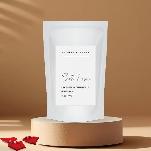 ミニマリストのハーブ風呂ラベル フードラベル