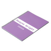 ミニマリストのバイオレットパープルとホワイト ノートブック (左側)