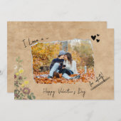 ミニマリストのバレンタインデーカップル愛する写真 シーズンカード (正面/裏面)