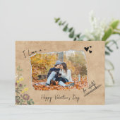 ミニマリストのバレンタインデーカップル愛する写真 シーズンカード (スタンド正面)