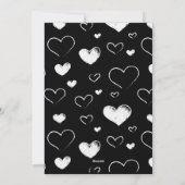 ミニマリストのバレンタインデーカップル2フォトブラック シーズンカード (裏面)