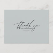 ミニマリストのパウダーブルー結婚の皆様に感謝 ポストカード (正面)