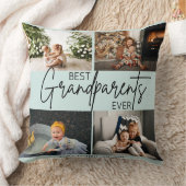 ミニマリストのパステル最高のブルー祖父母の写真 クッション (ブランケット)